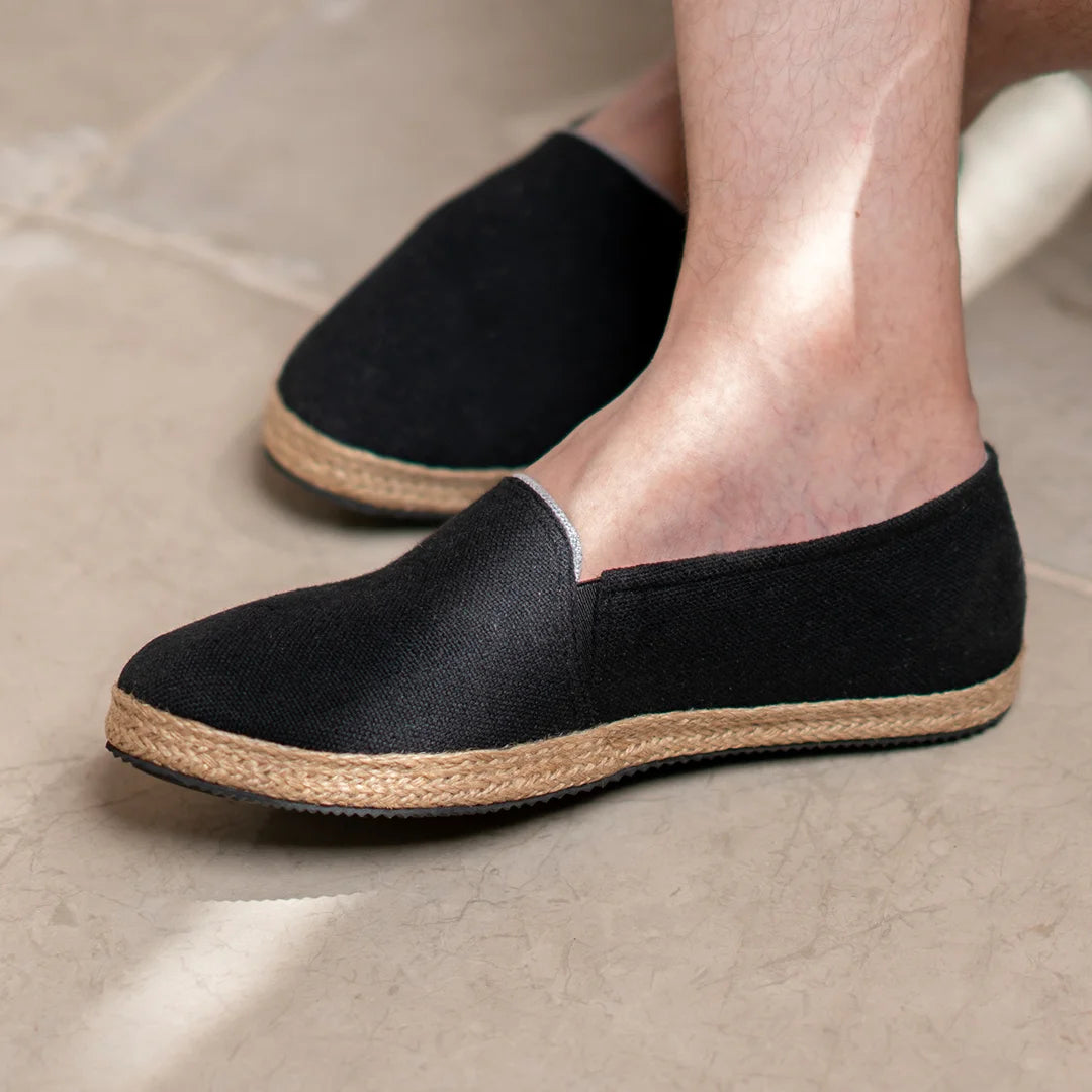 Classic Jute Espadrille Black