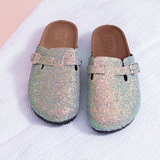 Glittery Clogs Gray