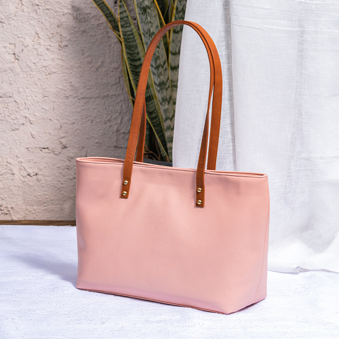 Leather Shoulder Bag Cherry Blossom Pink