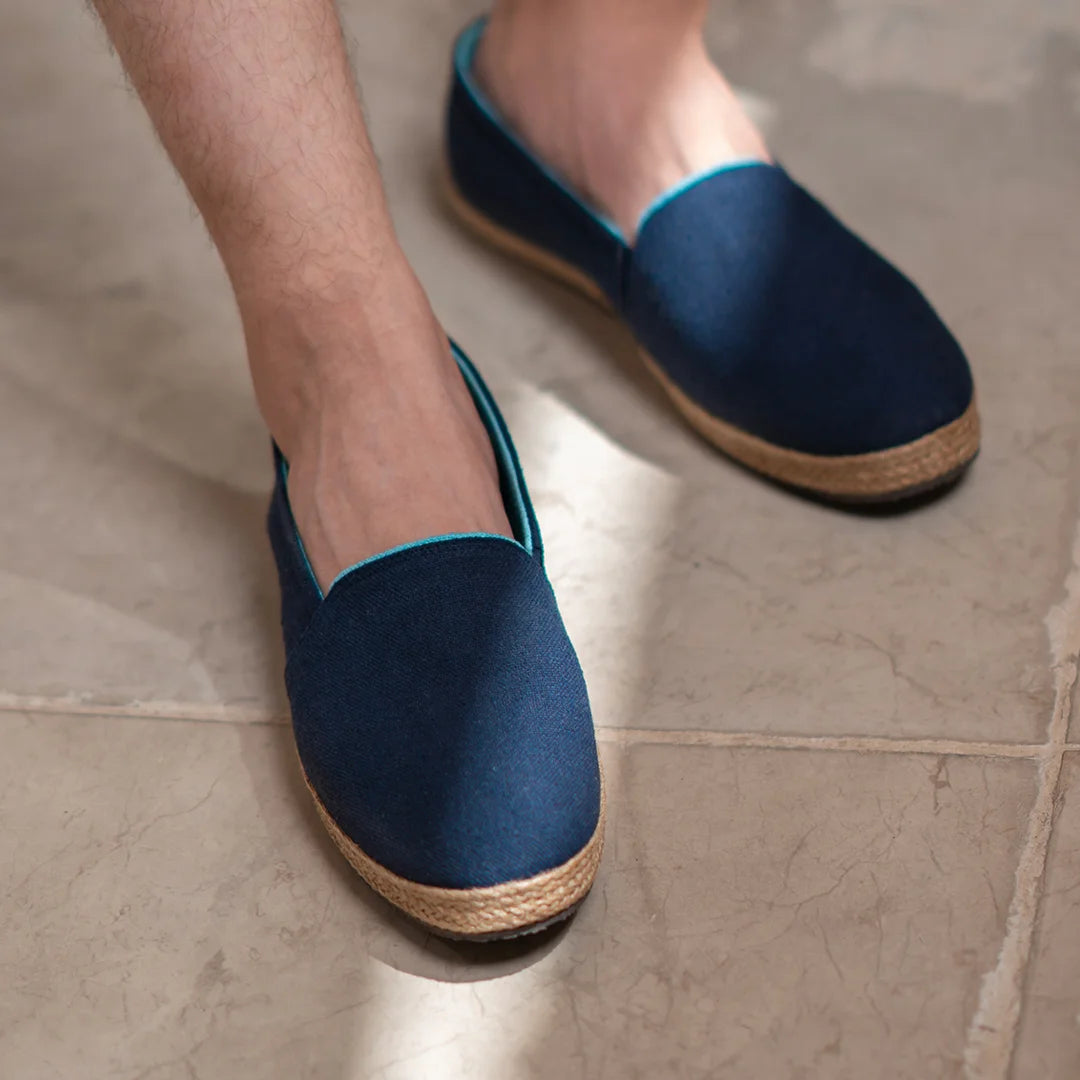 Classic Jute Espadrille Navy Blue