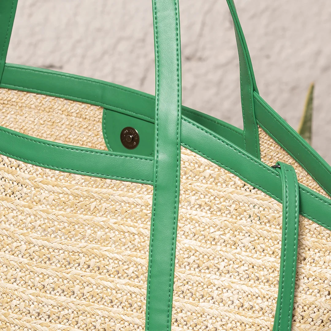 Knitted Tote Bag Green