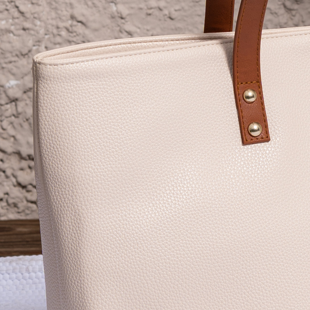 Leather Shoulder Bag Ivory Off-White