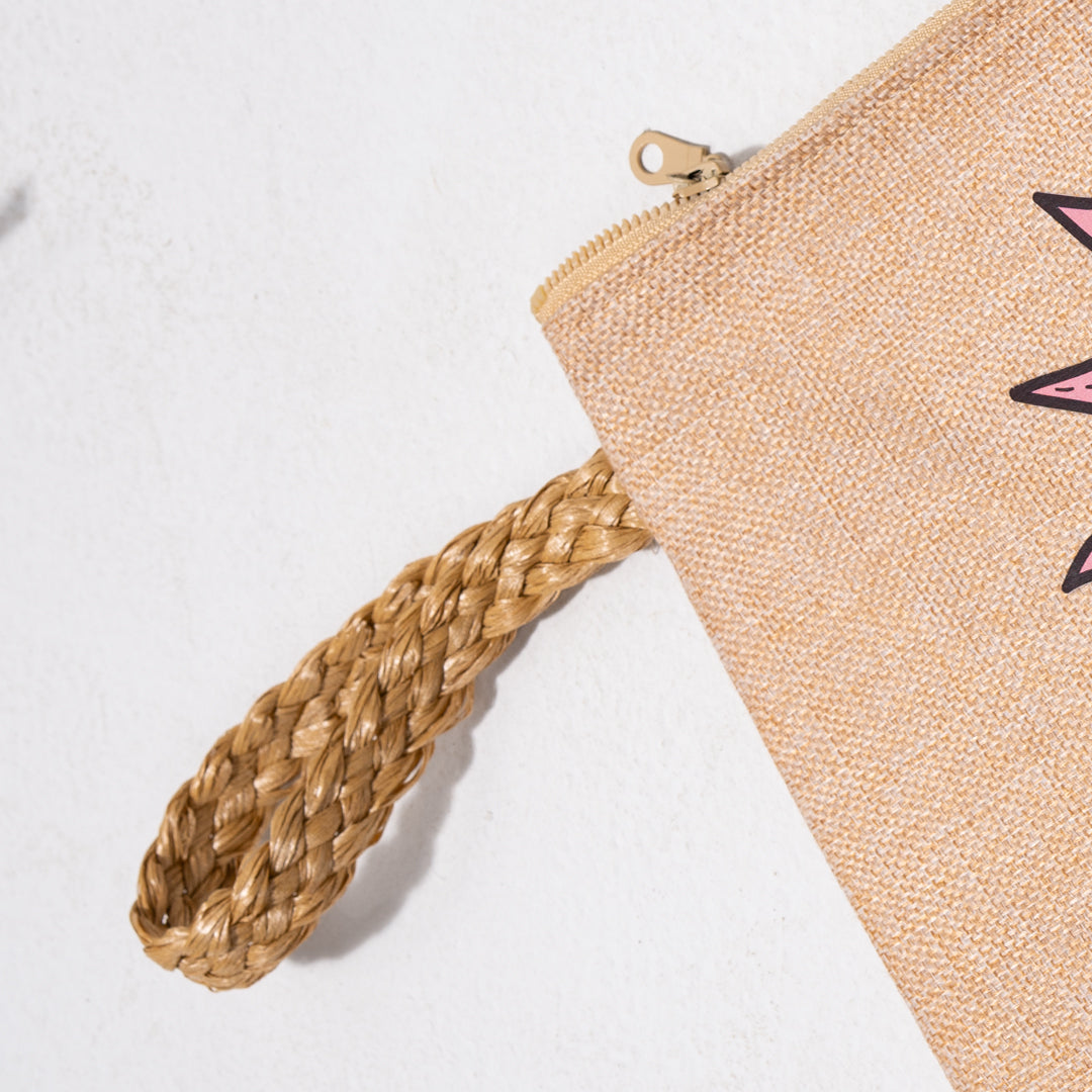 Eye of the Sun Jute Clutch Bag