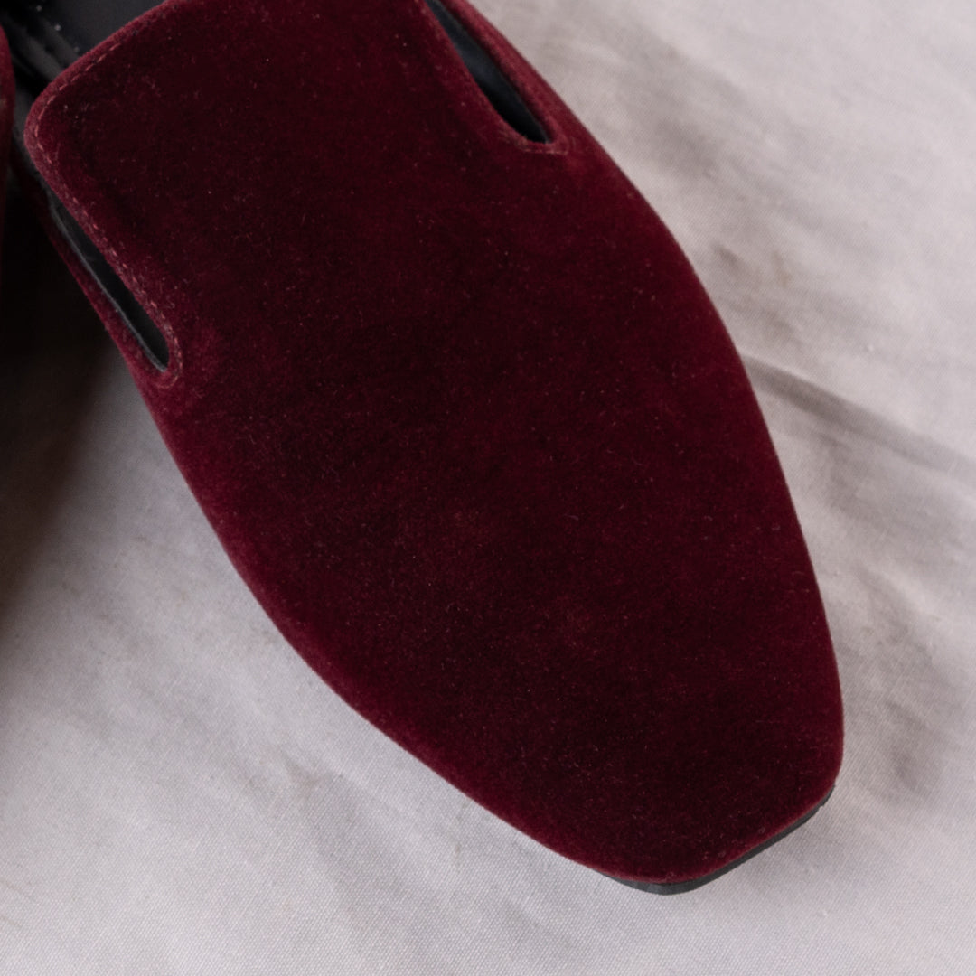 Women's Suede Mules - Red